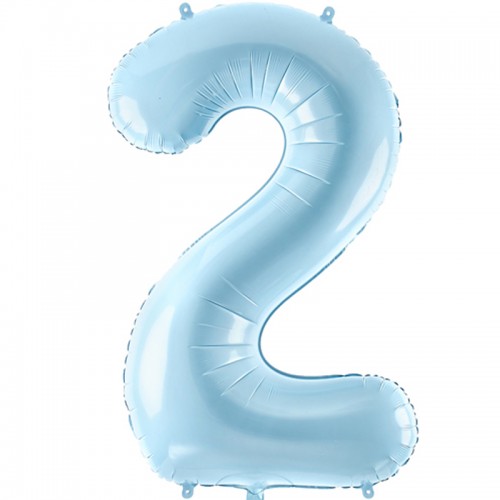 Balão Número 2 Azul Claro